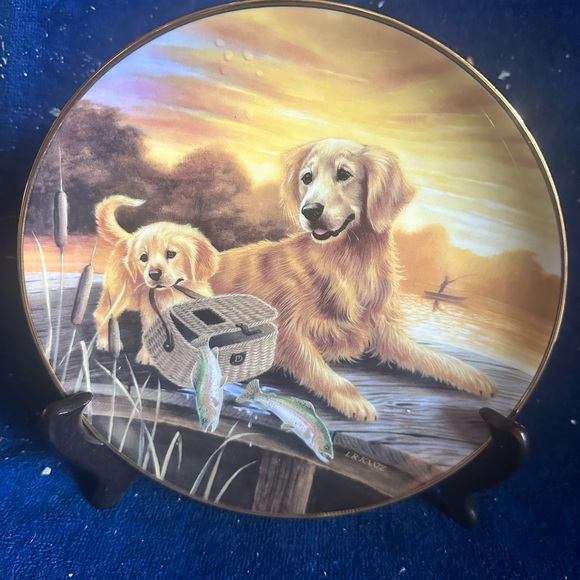 The Ones That Got Away, Golden Retriever Dog Collector Plate Bradford Exchange - Picture 8 of 9